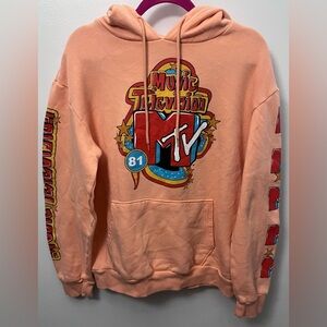 MTV Retro Graphic Orange Hoodie